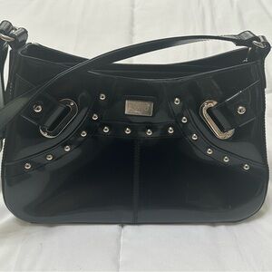 Beijo Bag Classic Shoulder Handbag Black Patent